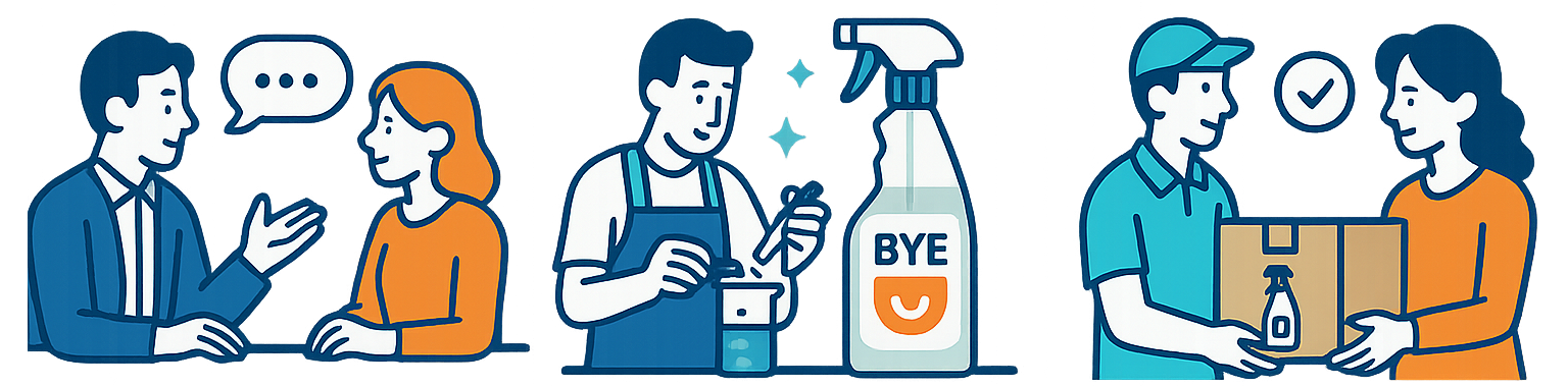 BYE process visualization